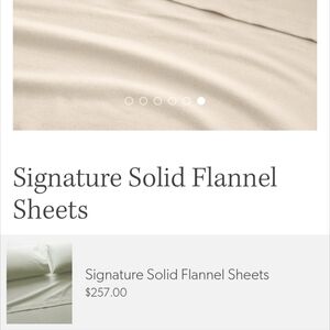Garnet Hill Organic Cotton Flannel Sheets - King Size - Oatmeal Soft Cream